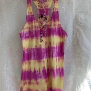 Tie-Dye New Racerback Tank Top. Handmade.
